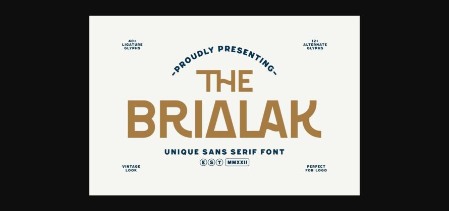 Brialak Font Poster 3