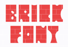 Brick Font Poster 1