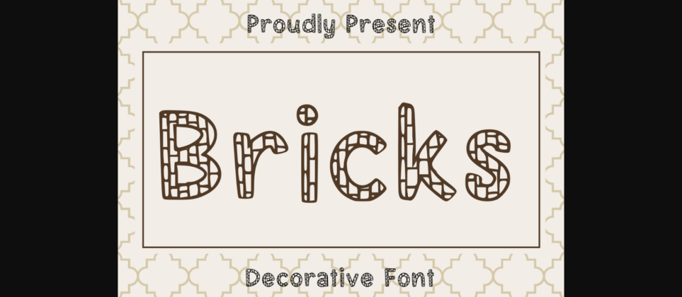 Bricks Font Poster 1