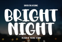 Bright Night Font Poster 1