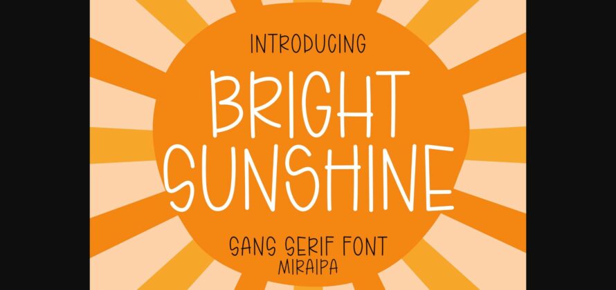 Bright Sunshine Font Poster 3
