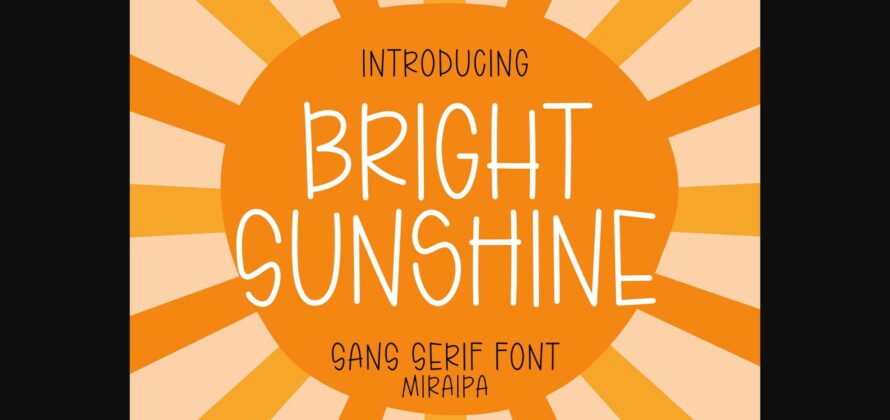 Bright Sunshine Font Poster 3