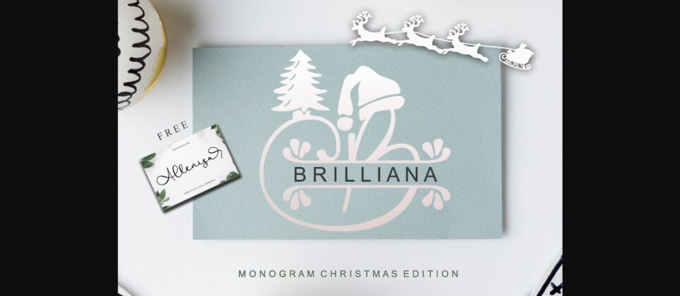 Brilliana Monogram Font Poster 3