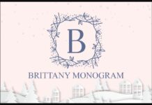 Brittany Monogram Font Poster 1