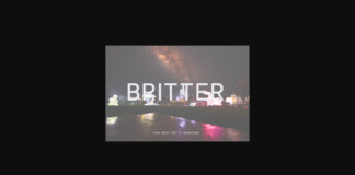 Britter Font Poster 1