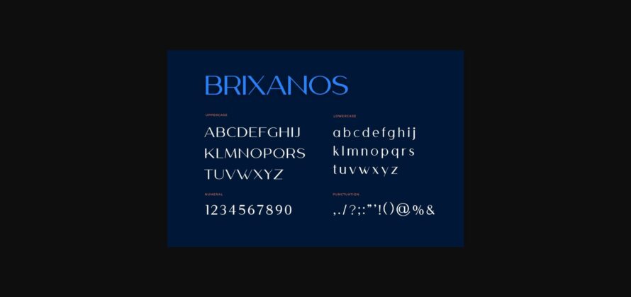 Brixanos Font Poster 8