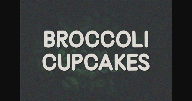 Broccoli Cupcakes Font Poster 3