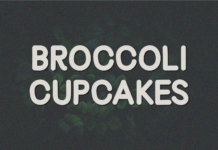 Broccoli Cupcakes Font Poster 1