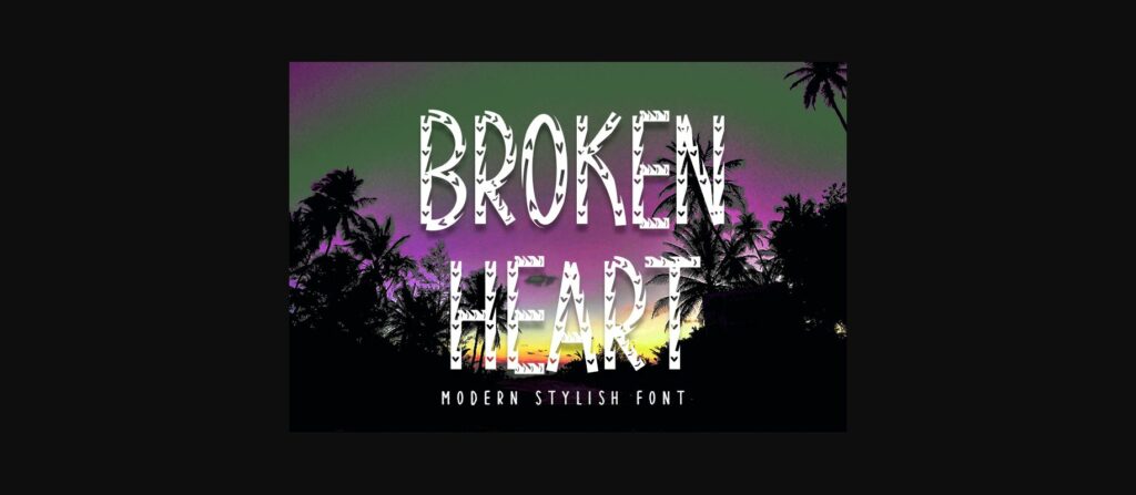 Broken Heart Font Poster 1