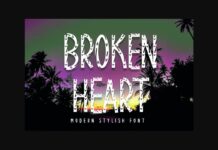 Broken Heart Font Poster 1