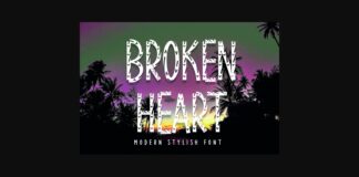 Broken Heart Font Poster 1