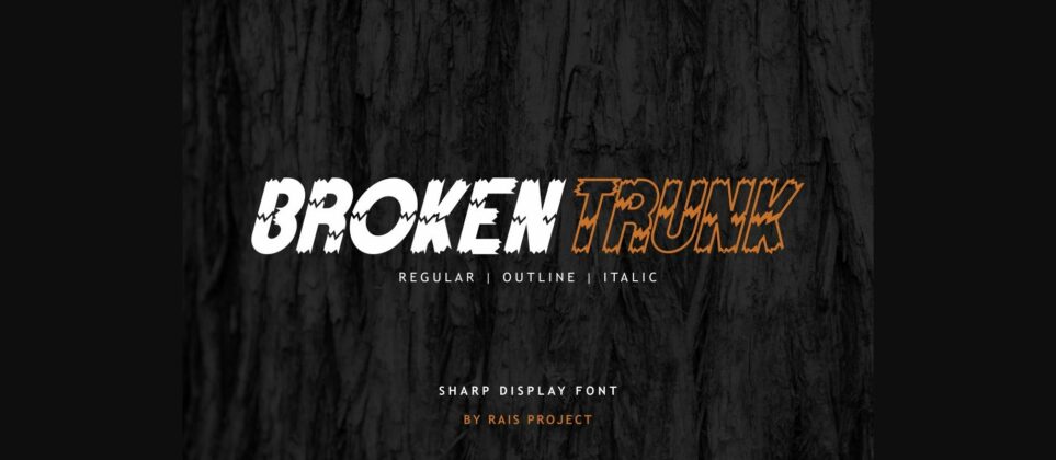Broken Trunk Font Poster 3