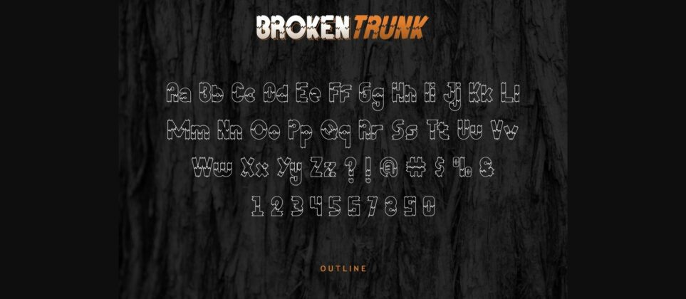 Broken Trunk Font Poster 8