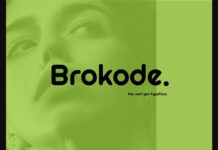 Brokode Modern Typeface Font Poster 1