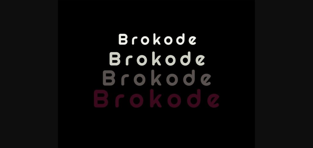 Brokode Modern Typeface Font Poster 5