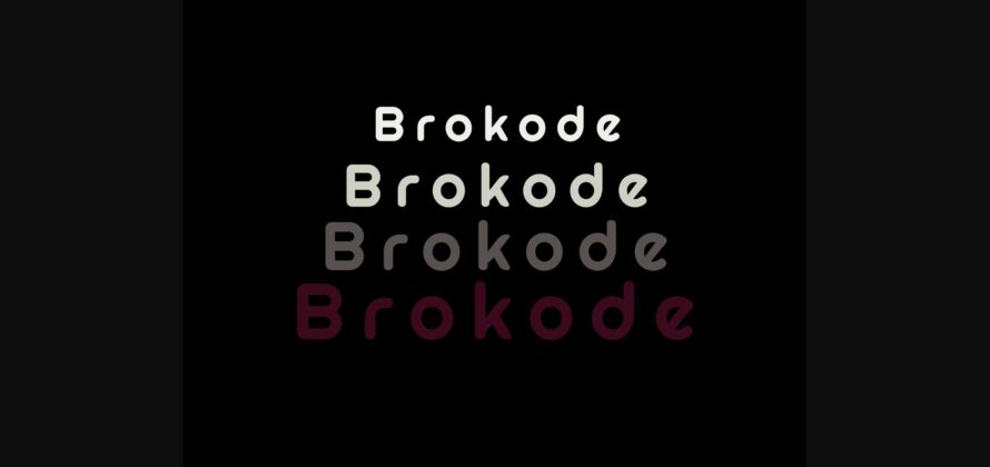 Brokode Modern Typeface Font Poster 5