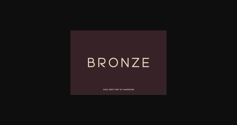 Bronze Font Poster 3