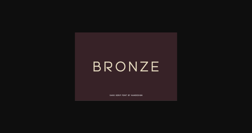 Bronze Font Poster 1