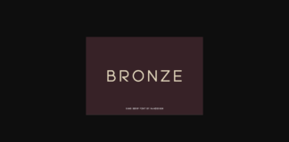 Bronze Font Poster 1
