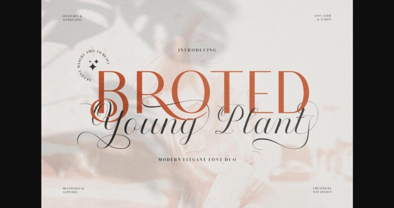 Broted Young Plant Font Poster 3