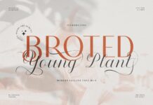 Broted Young Plant Font Poster 1