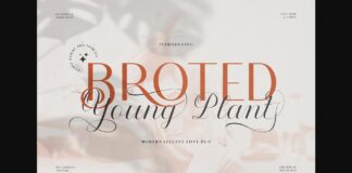 Broted Young Plant Font Poster 1