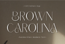 Brown Carolina Font Poster 1