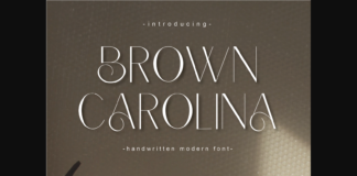 Brown Carolina Font Poster 1