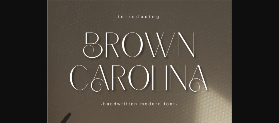 Brown Carolina Font Poster 1