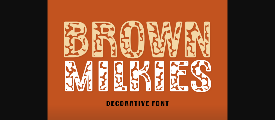 Brown Milkies Font Poster 3