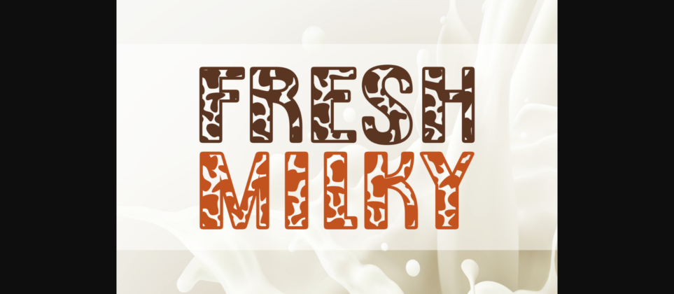 Brown Milkies Font Poster 2