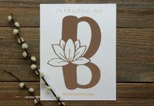 Brown Monogram Font Poster 1