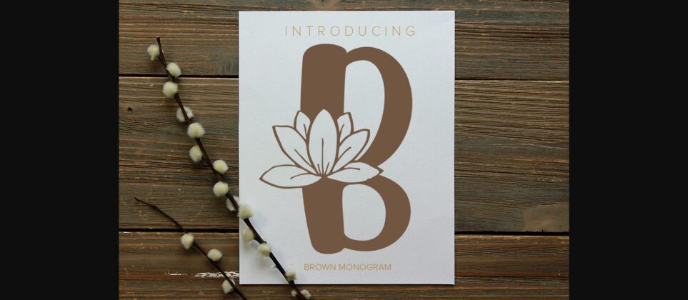 Brown Monogram Font Poster 1