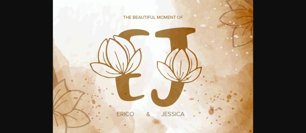 Brown Monogram Font Poster 5