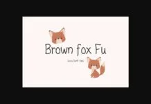 Brown Fox Fu Font Poster 1