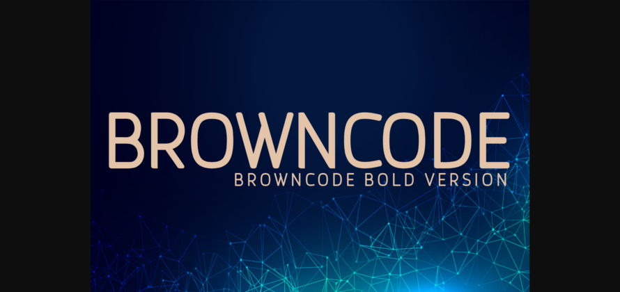 Browncode Bold Font Poster 3