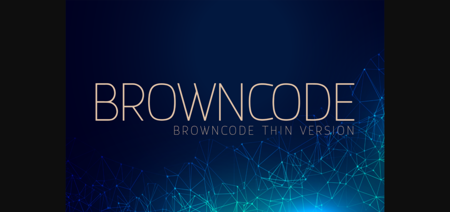 Browncode Thin Font Poster 3