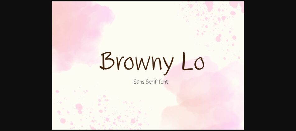 Browny Lo Font Poster 3