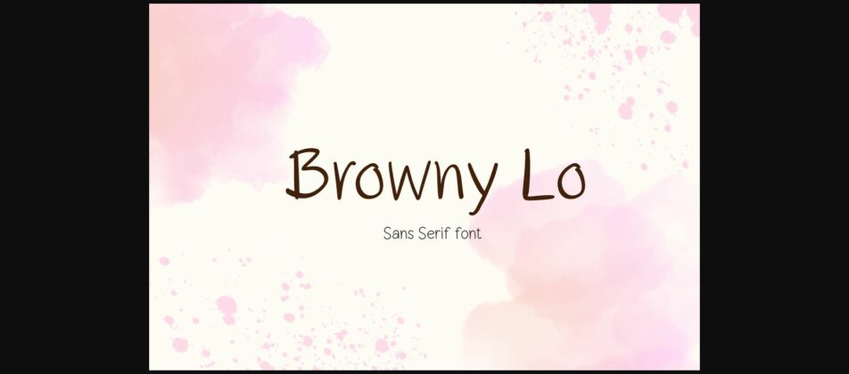 Browny Lo Font Poster 1