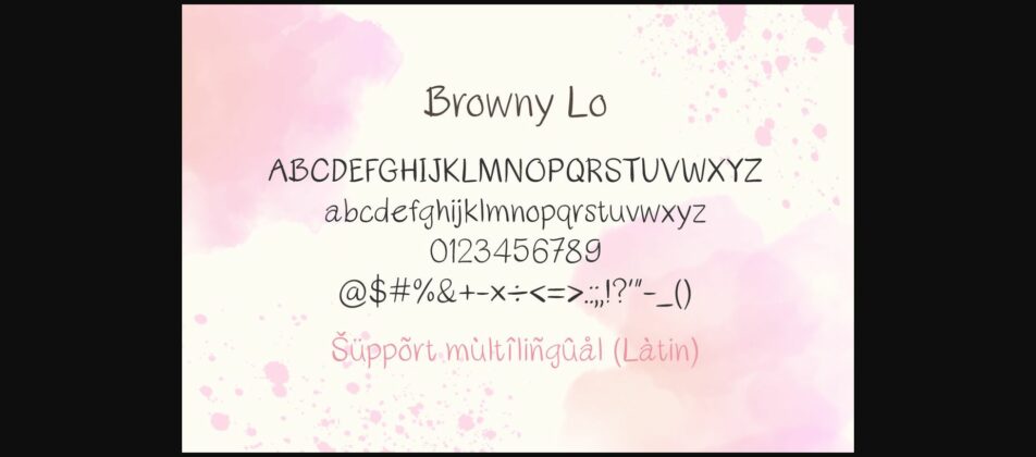 Browny Lo Font Poster 4