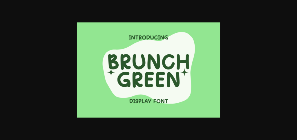 Brunch Green Font Poster 3