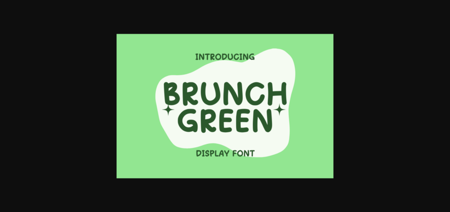 Brunch Green Font Poster 3