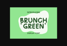 Brunch Green Font Poster 1