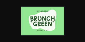 Brunch Green Font Poster 1
