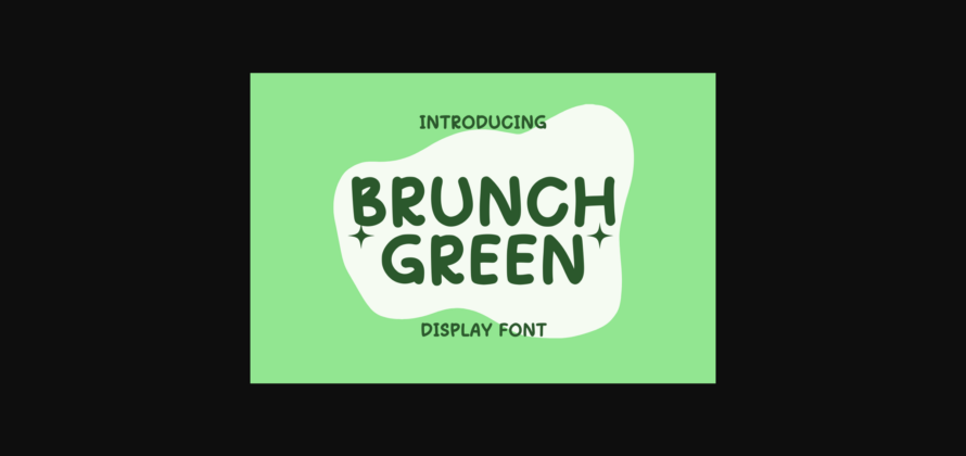 Brunch Green Font Poster 1