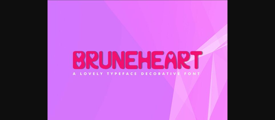 Bruneheart Font Poster 3