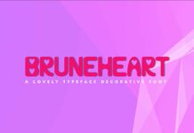 Bruneheart Font Poster 1