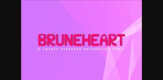 Bruneheart Font Poster 1