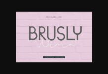 Brusly Name Font Poster 1