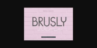 Brusly Name Font Poster 1